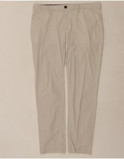 TIMBERLAND Mens Slim Chino Trousers W38 L34 Off White DH47