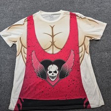 WWE Shirt Mens XL Cream Pink