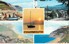postcard - charmouth - 5 X