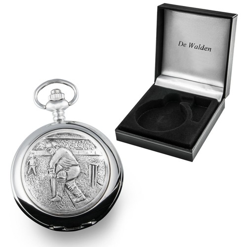 Engraved cricket pocket watch - engraved,