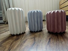 Set of 3 Geometric Fluted