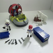 Playmobil 3192 Arctic Explorers With Hovercraft + Polar Bear Family & Extras