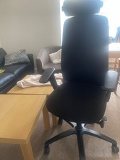 RH Logic 220 High Back Ergonomic Office Chair – Black, With Armrests & Neckrest