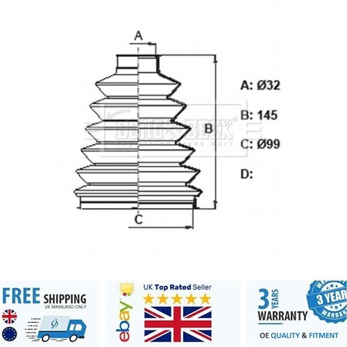 Joint boot bcb6171 for - cv,
