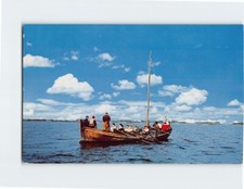 Postcard The Pilgrims Rowing &