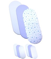 BabyPrem 3 Baby 76 x 28cm Boys Moses Basket Fitted Sheets Bassinet Pram Mattress