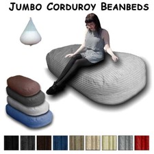 Jumbo Cord Bed Beanbag Sofa Lounger Seat Settee Super Soft Corduroy Bean Bag UK
