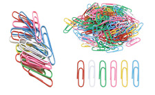 Pack of 100 28mm  Paper Clips Assorted,  Mixed Colours for Office Stationery