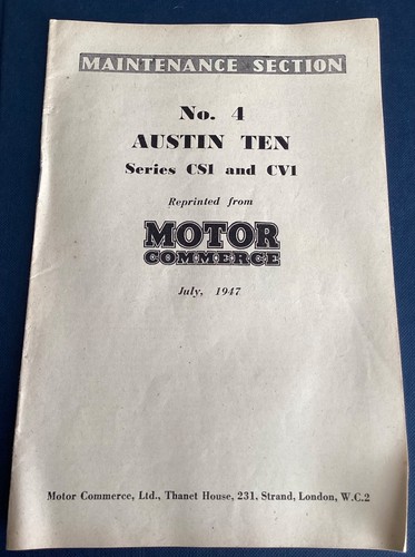 Morris ten series cs1 and - and, cv1
