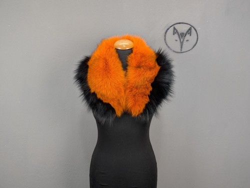 Fox fur small collar orange