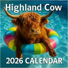 Highland Cow Calendar 2026 |