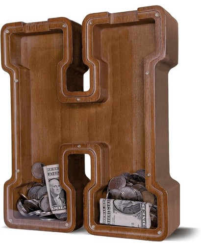 Letter money savings box - 12",