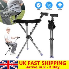 Cane with Seat Foldable Stool