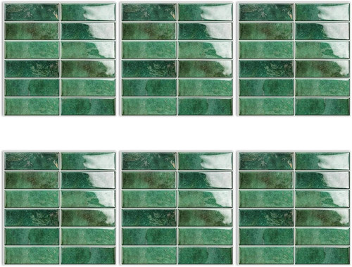 Sheets green tile stickers - 6,