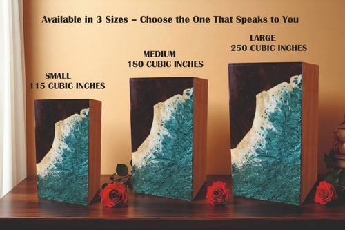Handcrafted wooden urn for - handcrafted,