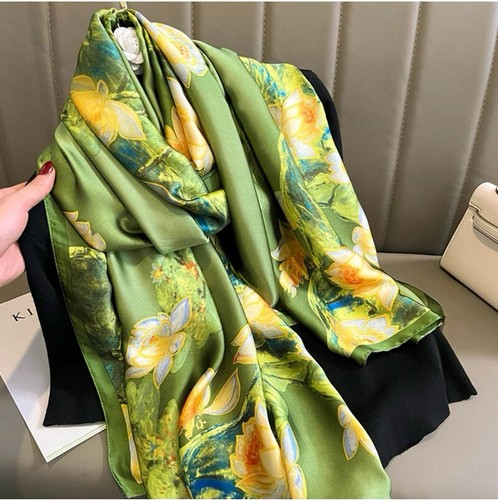 Large imitation silk scarf 180 - large,