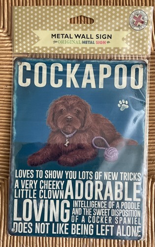 Cockapoo metal wall sign - metal,