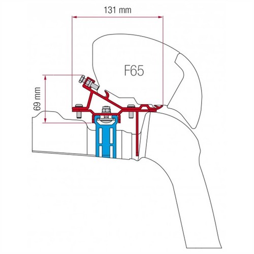 Fiamma f65 f80s - awning, adapter