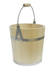 Premium Wooden Bucket with Lid – 12L Old-Style Barrel for Sauna or Sauerkraut