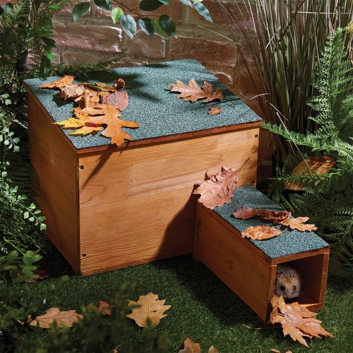 Hedgehog house with felt - felt, roof