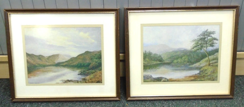 Pair framed lake - a,