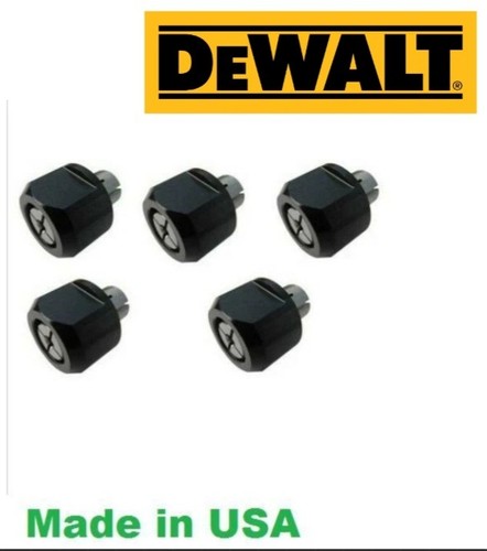 5pc dewalt router collet - 5pc,