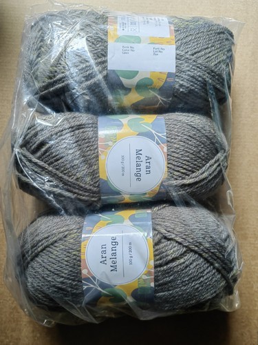 Aran melange wool blend - melange, 75%