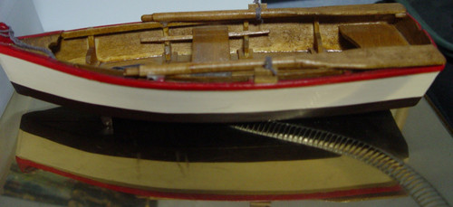 Vintage handcrafted wood boat - handcrafted,