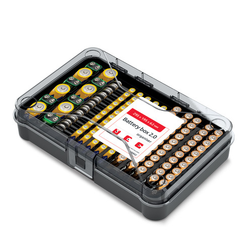 Battery organizer box storage - battery,