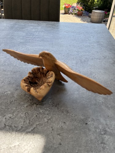 Handcarved wooden eagle - handcarved,