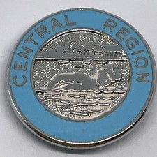 Central Region Swimming Enamel Lapel Pin Badge Sport Swim Pool Club Swimmer Gift