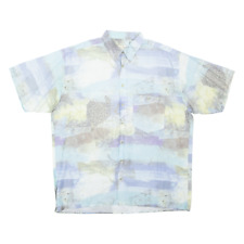 CASA MODA Safari Mens Shirt Blue Crazy Pattern L