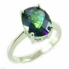 Silver ring mystic topaz - mystic,