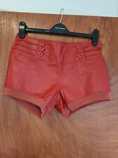 Women's/Ladies 'NEW' Red PVC Ribbed Trim & Buttoned Front & Two Pockets UK14