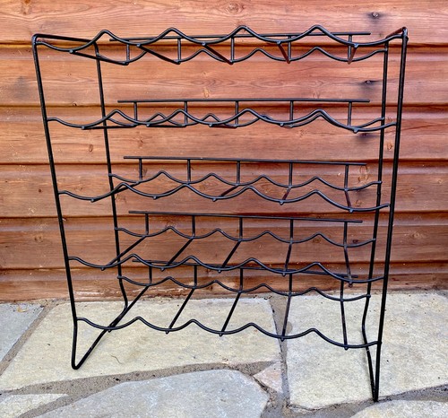 Retro black wine rack - black, 25