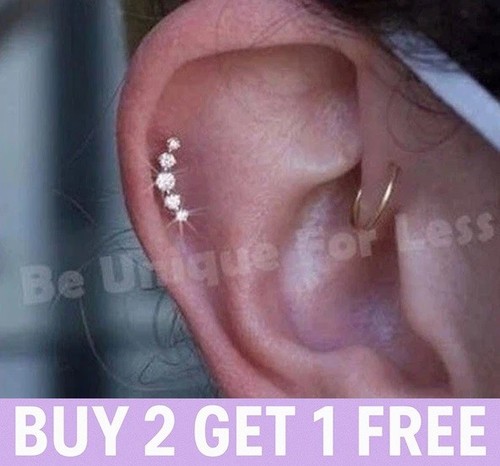 16g flat back earrings - flat, helix