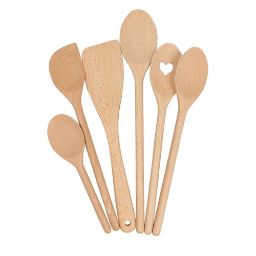 Pack wooden cooking spoon - 6,