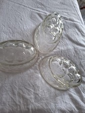 Vintage clear glass oval - vintage,