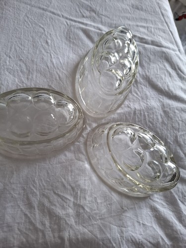 Vintage clear glass oval - vintage,