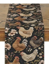 Chicken Table Runner Country