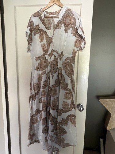 Maxi dress gold paisley - h&m,