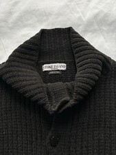 Stone Island Men’s Button Up Cardigan Black Large Very Good Condition Rare