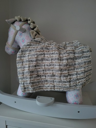 Hand knitted baby blanket
