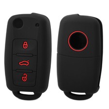 Silicone Car Key Cover Case Remote Key Fob Keyring Sleeve VW Volkswagon Polo UK