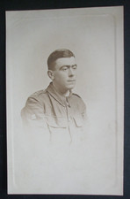 WW1 RPPC MILITARY UNKNOWN BRITISH ARMY SOLDIER