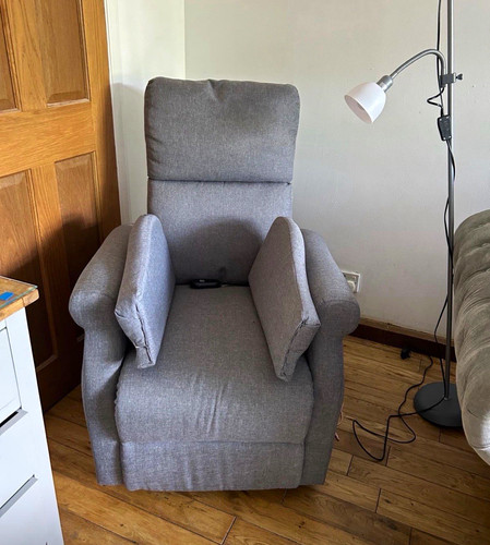 Grey upholstered recliner - grey,