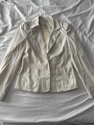 White and cream pinstripe - and, old