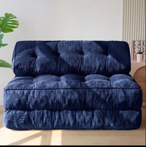 Folding sofa bed navy - sofa, blue