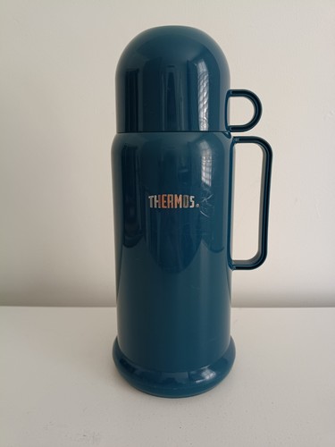 Vintage teal blue thermos - teal,