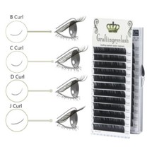 12Pcs Individual Eyelash Extension Classic Mink Lashes Pack Tray C,B,D,J Curl UK